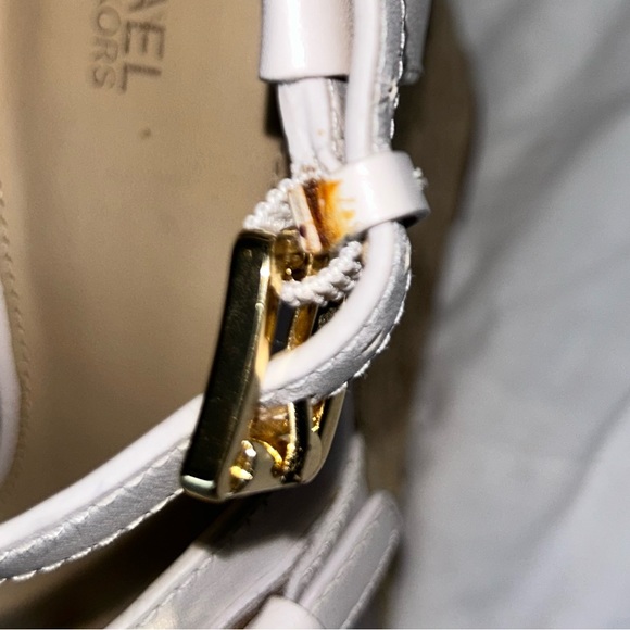 Michael Kors - Mackenzie Wedge Sandal eggshell white size 7.5 Open Toe platform - Picture 5 of 15